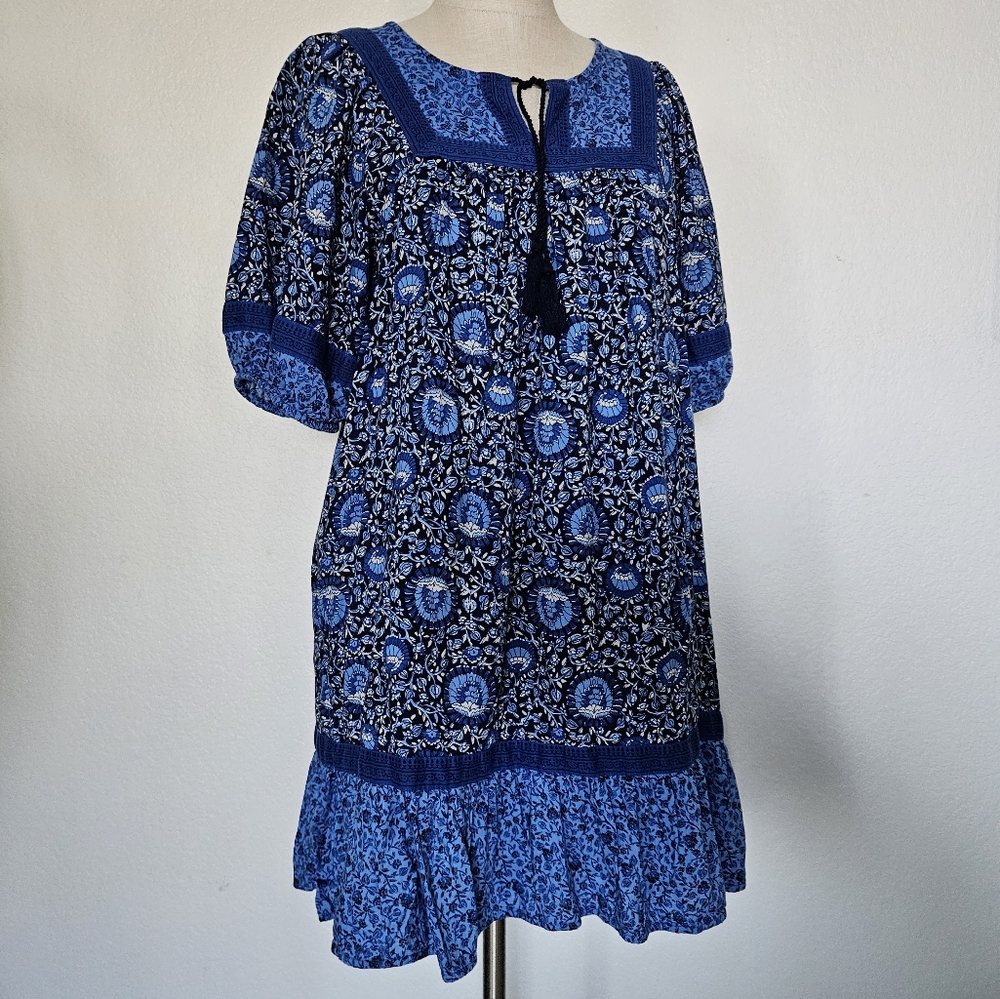 OLD NAVY Puff Sleeve Printed Swing Cottagecore Dress